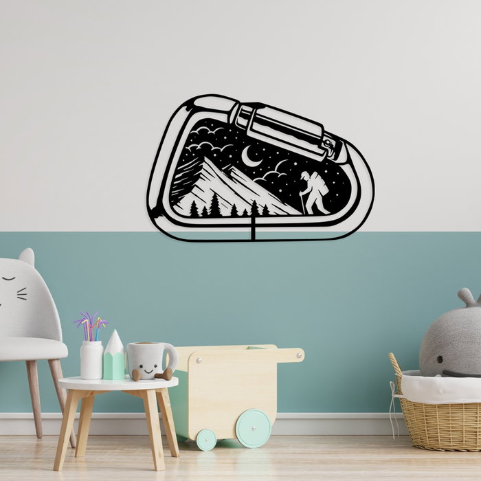 Wallity Camp Life Accesorio de Pared de Metal Negro